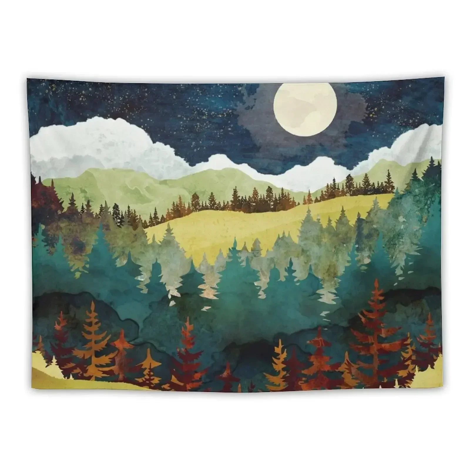 

Autumn Moon Tapestry Kawaii Room Decor Mushroom Cute Room Things Tapestry