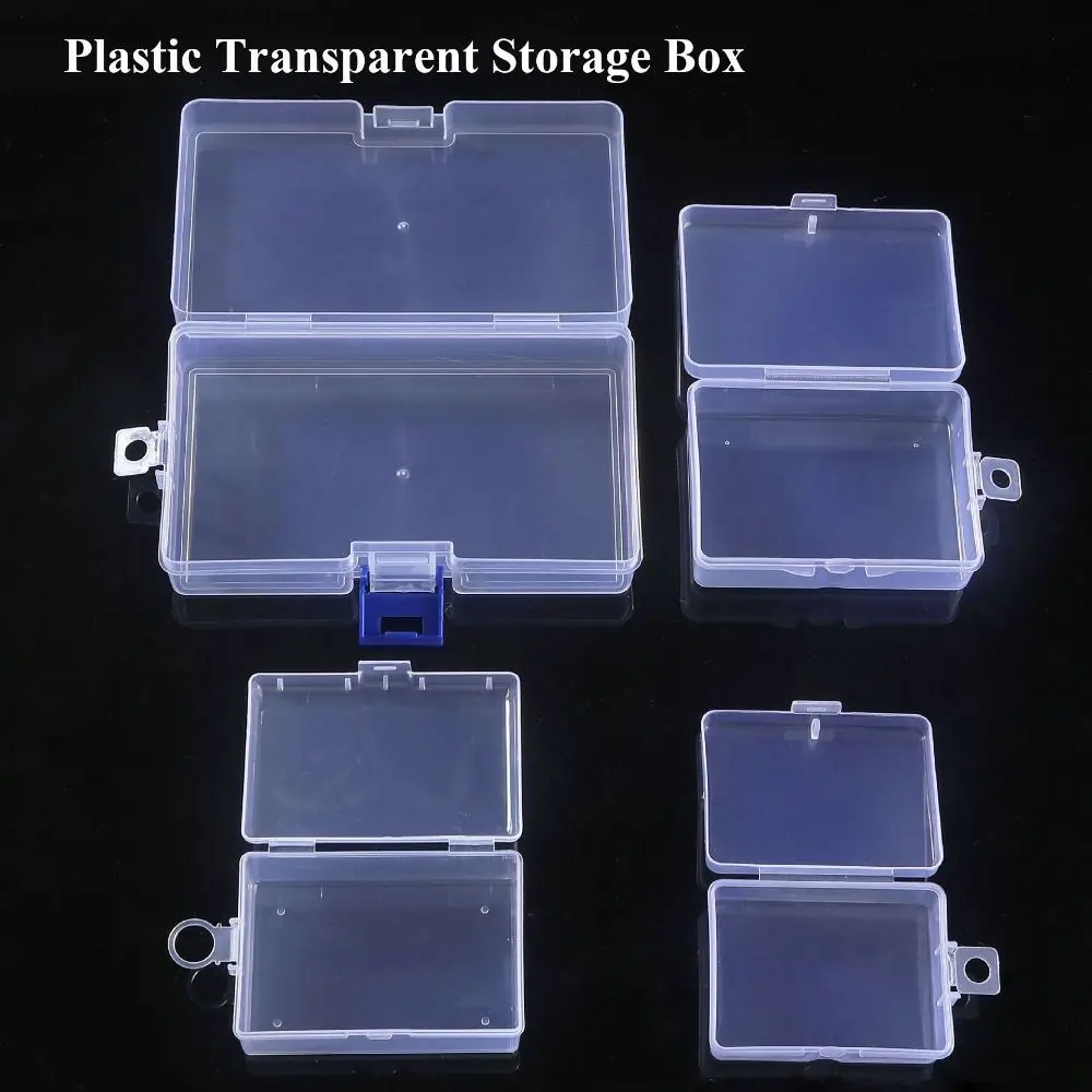 

Plastic Transparent Storage Box Transparent Square Sundries Organizer 10 Sizes Fishing Tools Accessories Packing Boxes