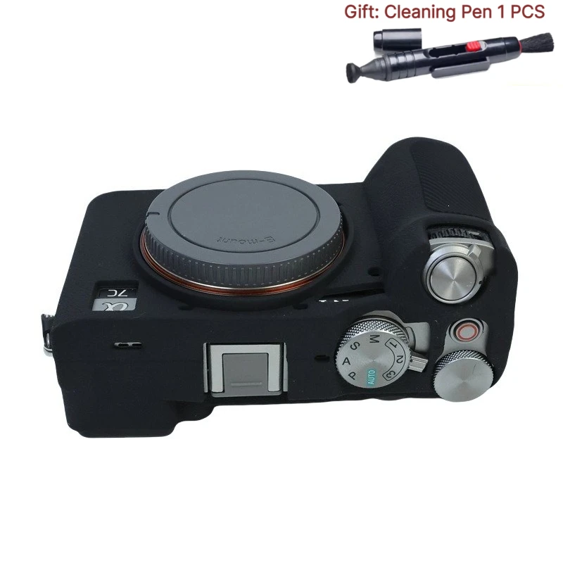 For Sony Alpha 7C2 Micro-single digital camera protective case ILCE-7c2 body Soft rubber case cover, +1 PCS Free Cleaning Pen
