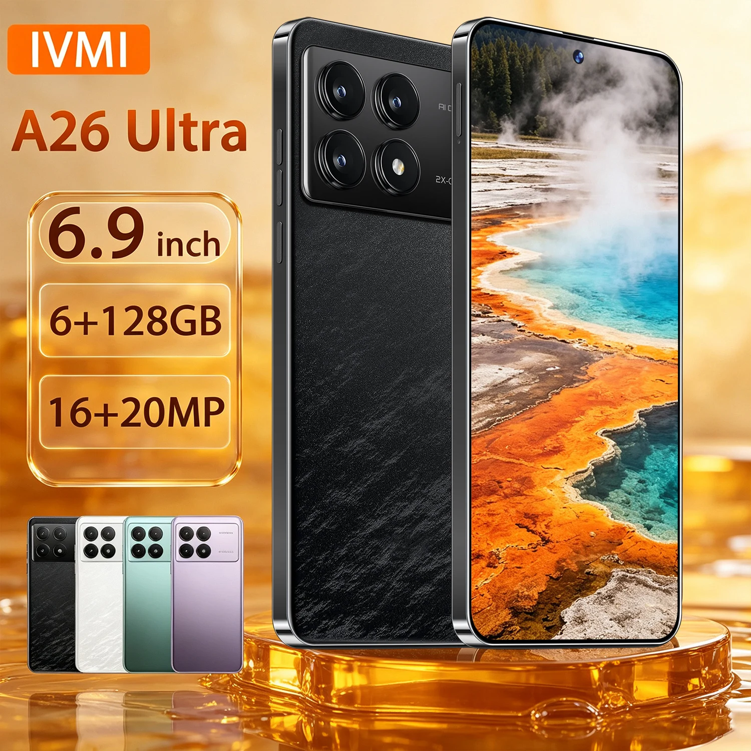 Phone Cases Green - IVMI Global Vision A26 Ultra Smartphone