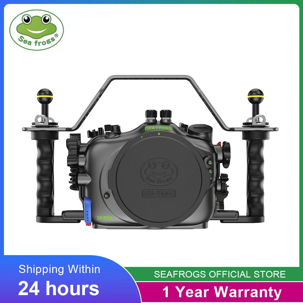 

Seafrogs SF14004 100M Waterproof Aluminum Alloy Camera Case Body ForCanon EOSR5Ⅱ Underwater Photography Equipment Metal Housing