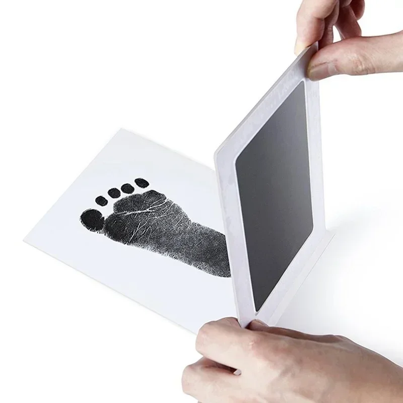 Kit de 2 Almofadas de Tinta Sem Contato para Impressão de Mãos e Pés de Bebês Recém-Nascidos, Seguras, Não Tóxicas, para Marcas de Patas de Animais de Estimação e Lembranças