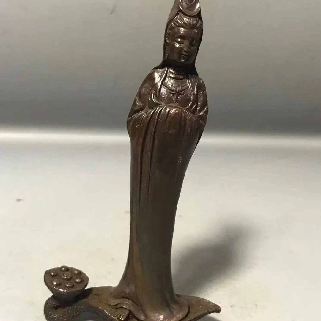 Padded One Leaf Guanyin Standing  Bodhisattva Tea Ceremony Zen Buddha