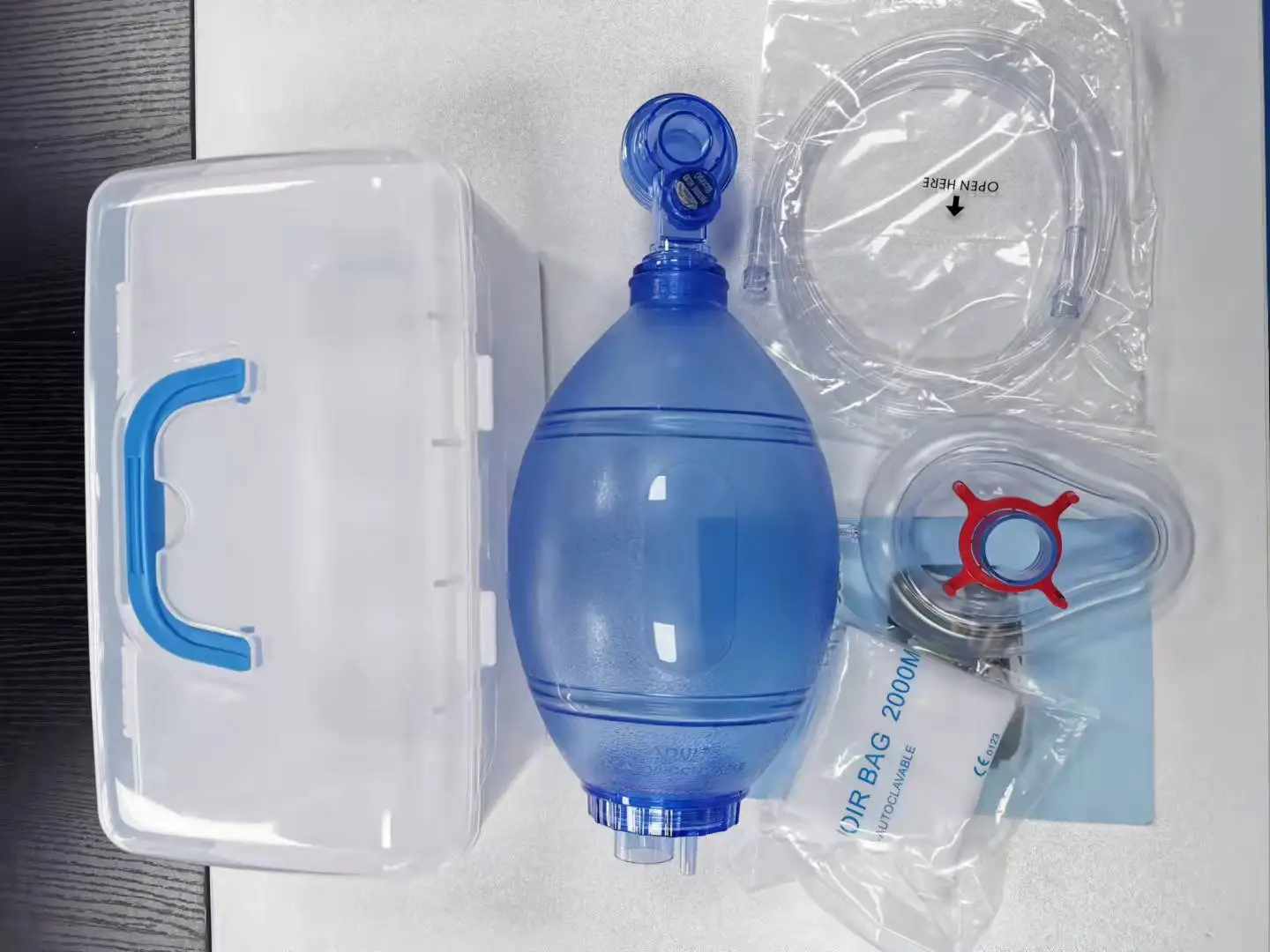 الطبية المتاح المحمولة الكبار Pediatirc الرضع استخدام Ambu حقيبة PVC السيليكون دليل الإنعاش عدة