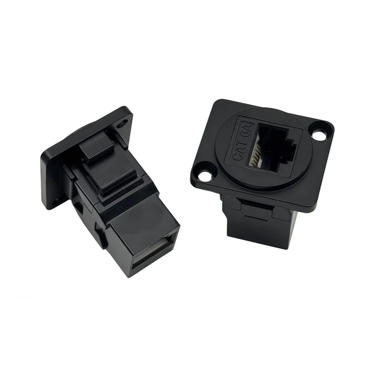 D-type Super Six Network straight CAT6A network cable module data signal connector socket panel