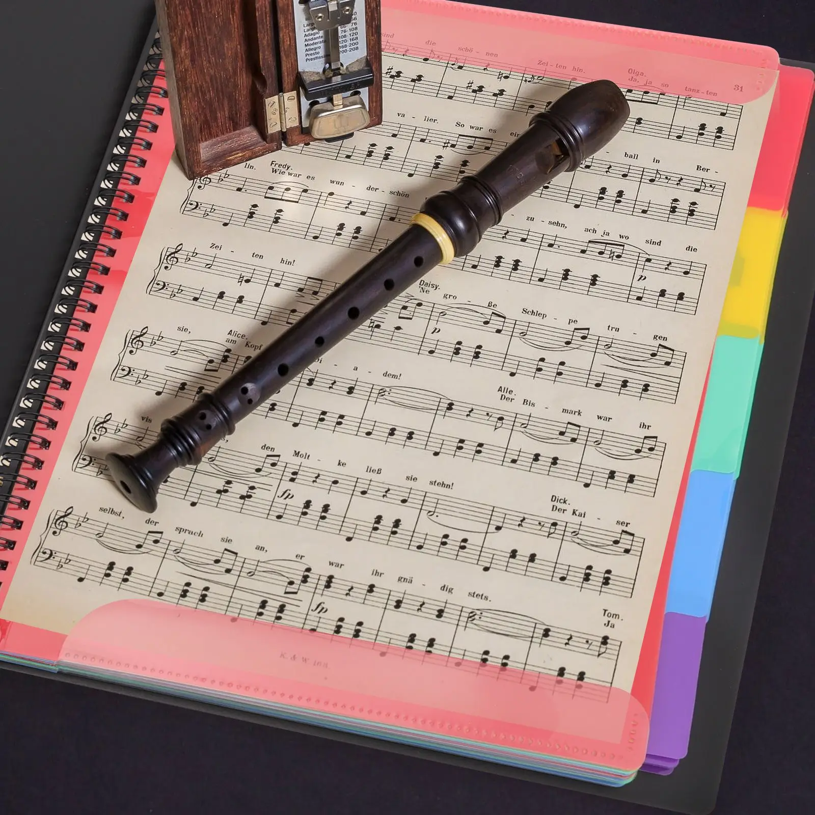 

Music Sheet Folder A4 Size ABS Plastic Document ganizer Waterproof Durable Music Note Pattern Binder Case for Piano Score Files