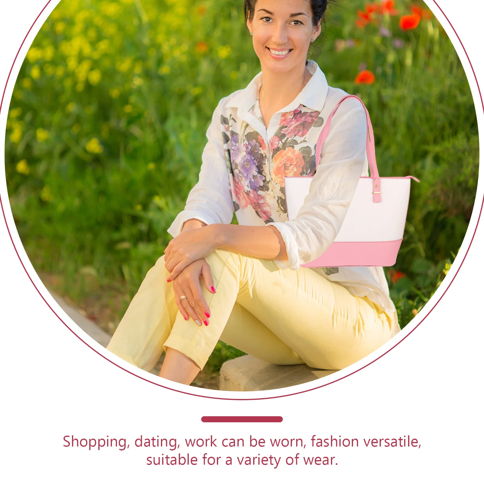 

Women Handbag Set PU Crossbody Shoulder Bag Handbag Purse Assorted Color Large Capacity Waterproof Tote for Shopping Work Dating