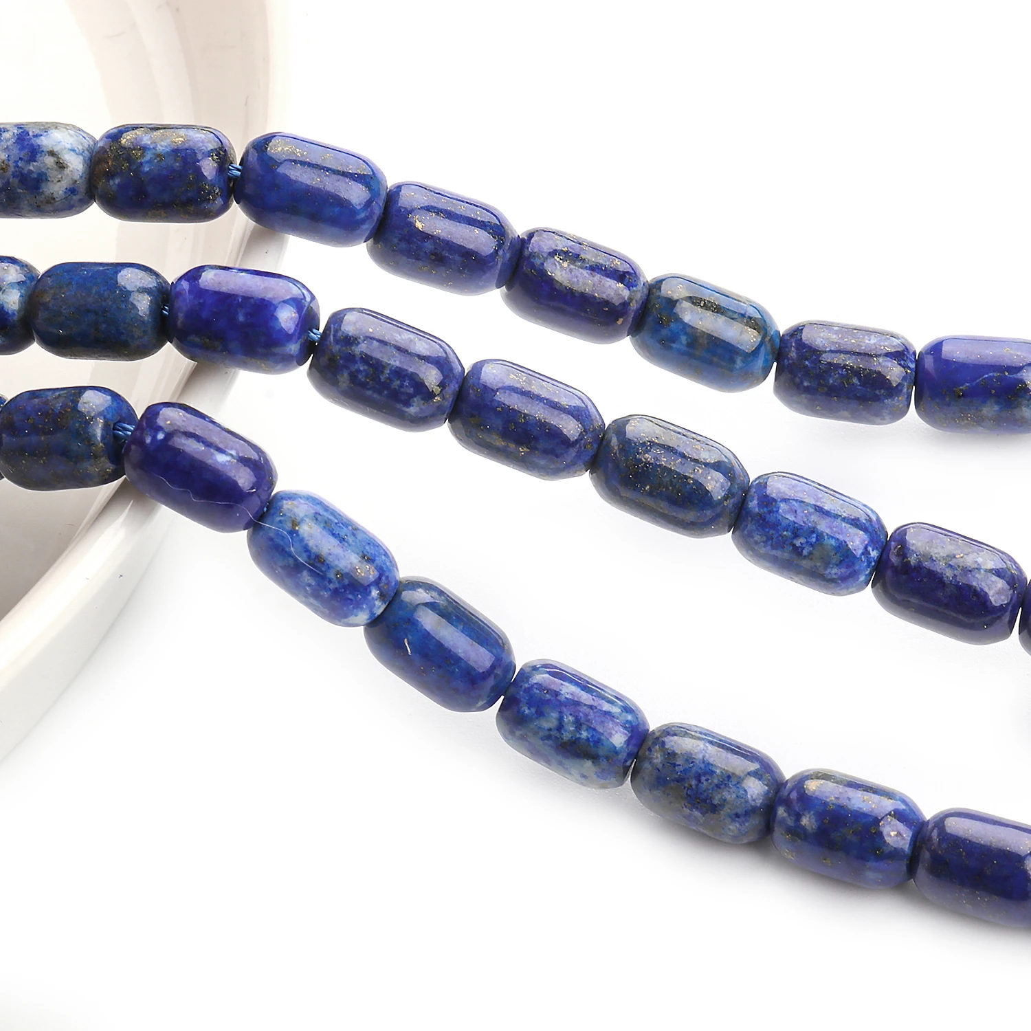 6x9mm Barrel Shape Blue Lapis Lazuli Natural Stone Bead Column Loose Beads for Jewelry Making Handmade Charms Bracelets 7.5/15\'\'