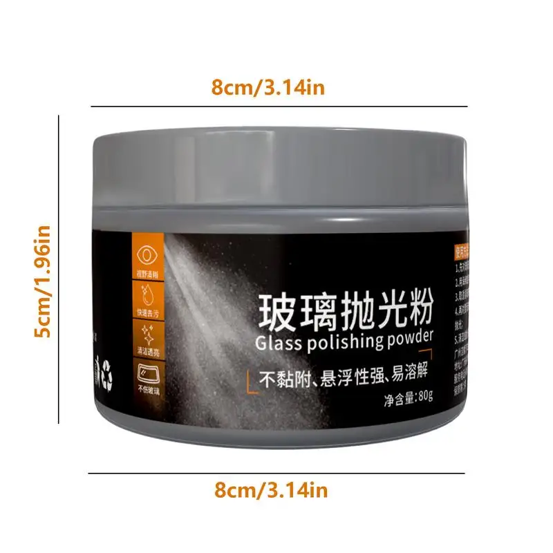 80g Car Glass Polishing Powder Window Windshield Scratch Remover Automotive Windscreen Repair Waxing Polish Cleaner Detergent