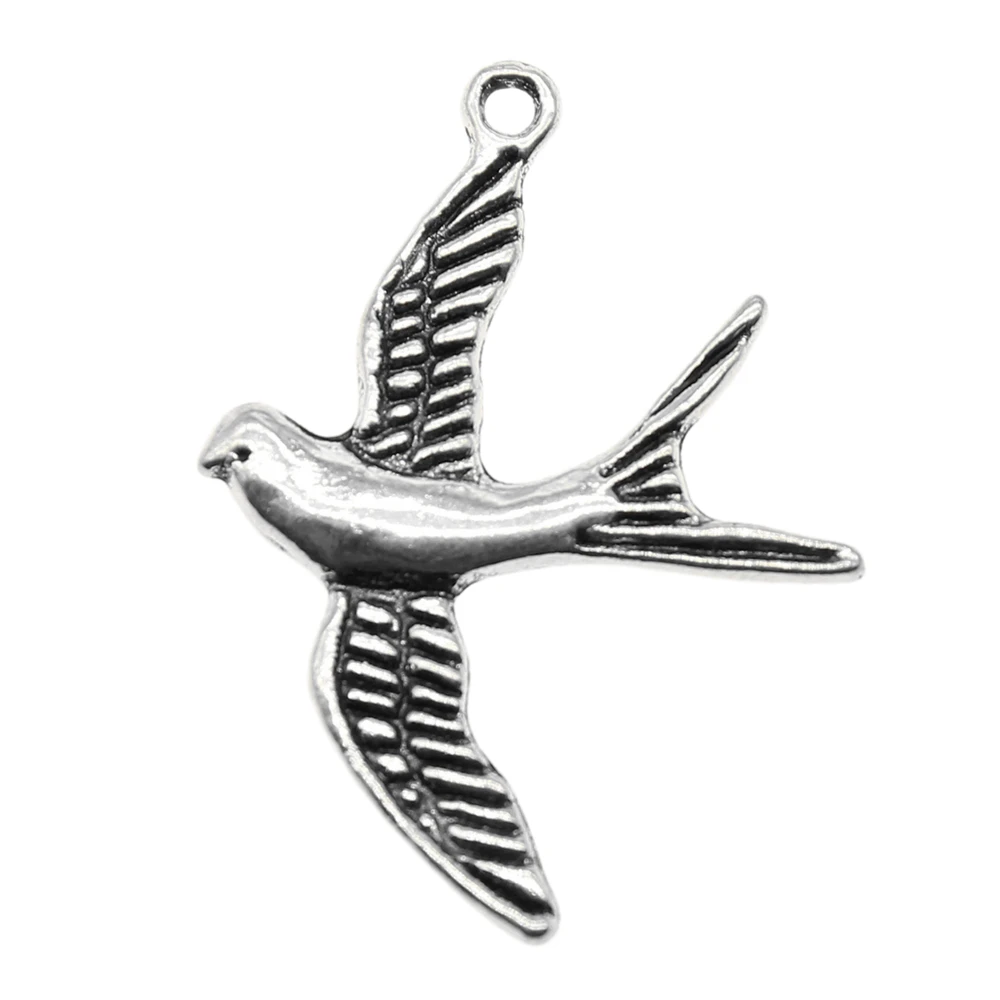 WYSIWYG 10pcs 29x21mm Swallow Bird Pendants Swallow Bird Charms Swallow Pendants Charm For Jewelry Making