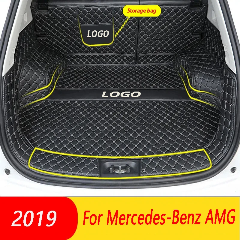 

The Trunk Floor Leather Liner Car Trunk Mat Cargo Compartment Floor Carpet For Mercedes-Benz AMG GT 4-Door Coupe 2019