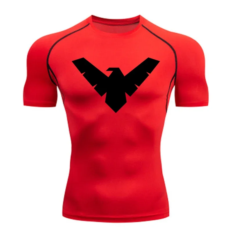 Summer Short Sleeve Compression Shirt Men Sports Top Running T Shirt Quick Dry Gym Workout Clothing Sun Protection Long Sleeve image 5