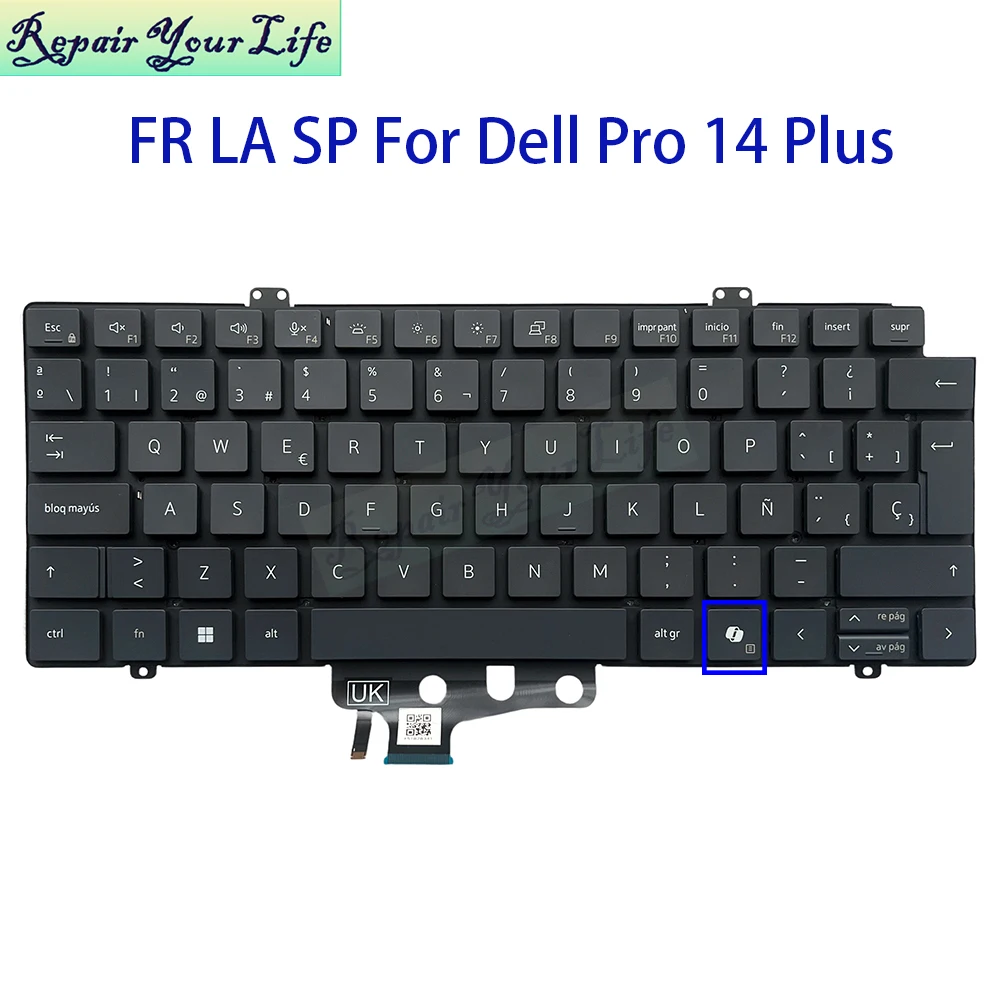 

Spain Latin French AZERTY Keyboard Backlight For Dell Pro 14 Plus PB14250 PB14255 PC14250 MC14255 0VV0H7 09HG48 0DX92M Keyboards