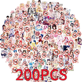 100/200 sztuk dorosłych Anime Waifu seksowne Hentai naklejki fajne naklejki na samochód motocykl bagaż ścienny Laptop wodoodporna naklejka Kawaii