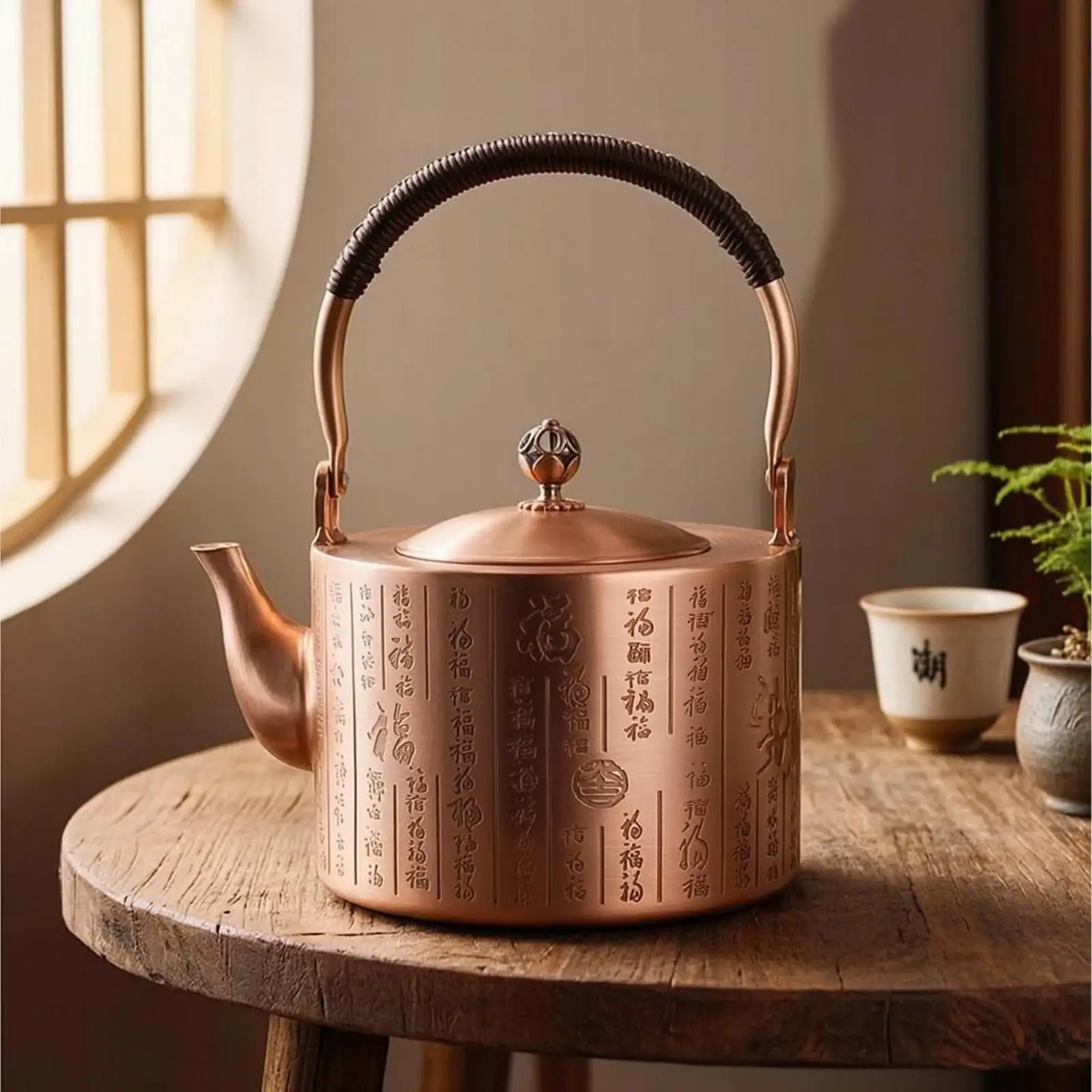 Copper Kettle with Strainer Hand Finished Hammered Copper Teapot Large Capacity