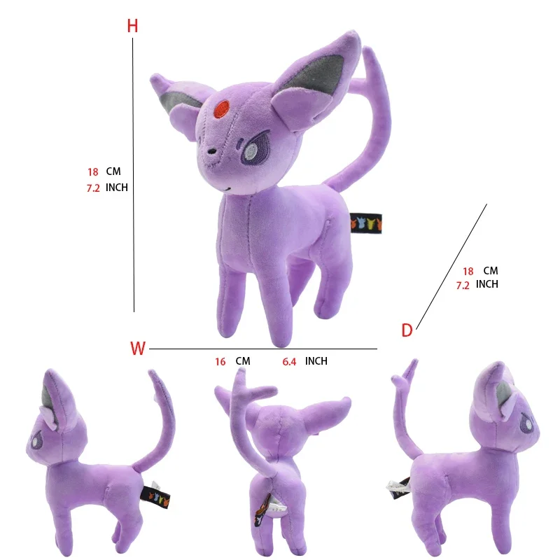 2025@Leafeon Vaporeon Glaceon Sylveon Espeon Umbreon Vaporeon Sylveon Plush Toys Game for Collectible Gift,Soft Plushies Stuffed