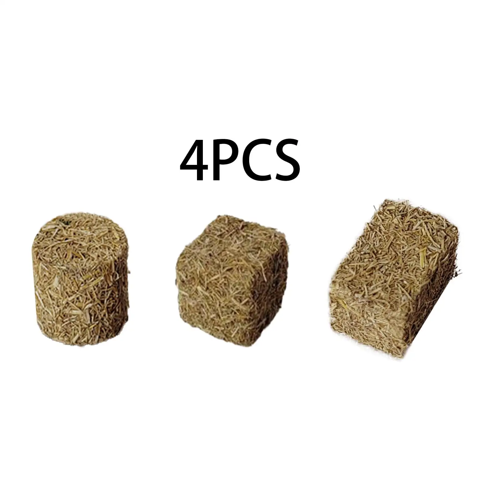 4Pcs Mini Hay Bales Multifunction Miniature for Yard Dollhouse Halloween