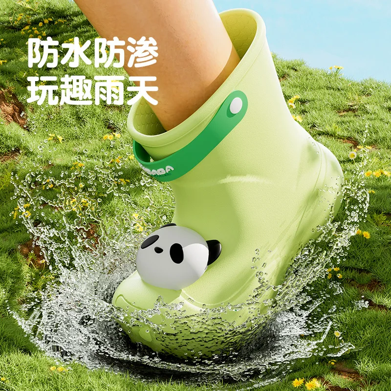 Cartoon Panda bambini stivali da pioggia orso coniglio animali ragazzi ragazze scarpe da acqua EVA morbido impermeabile antiscivolo bambini stivali