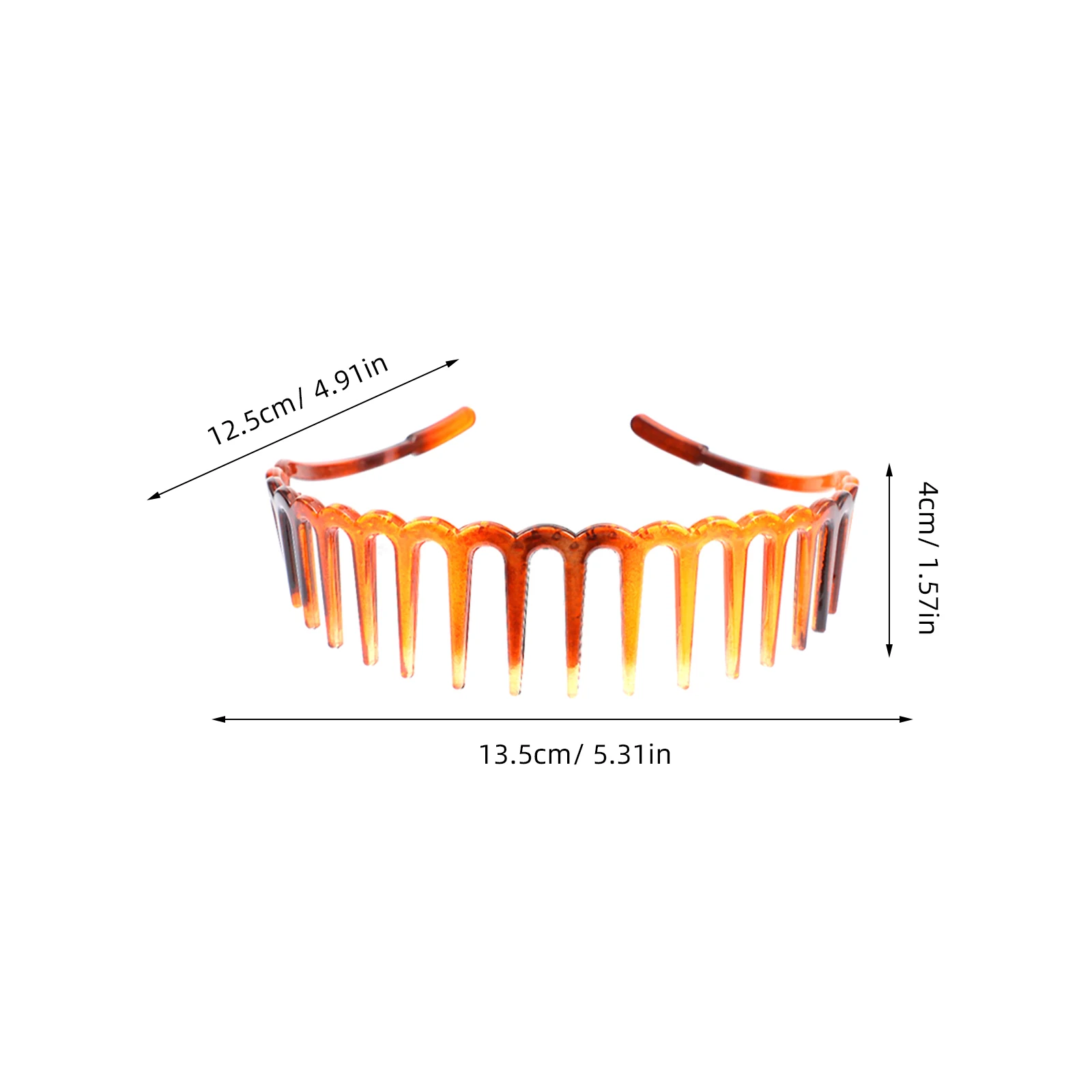 

6 шт. противоскользящая повязка для волос, пластиковая зубчатая повязка на голову, спортивная волнистая расческа, эластичная смола для женщин