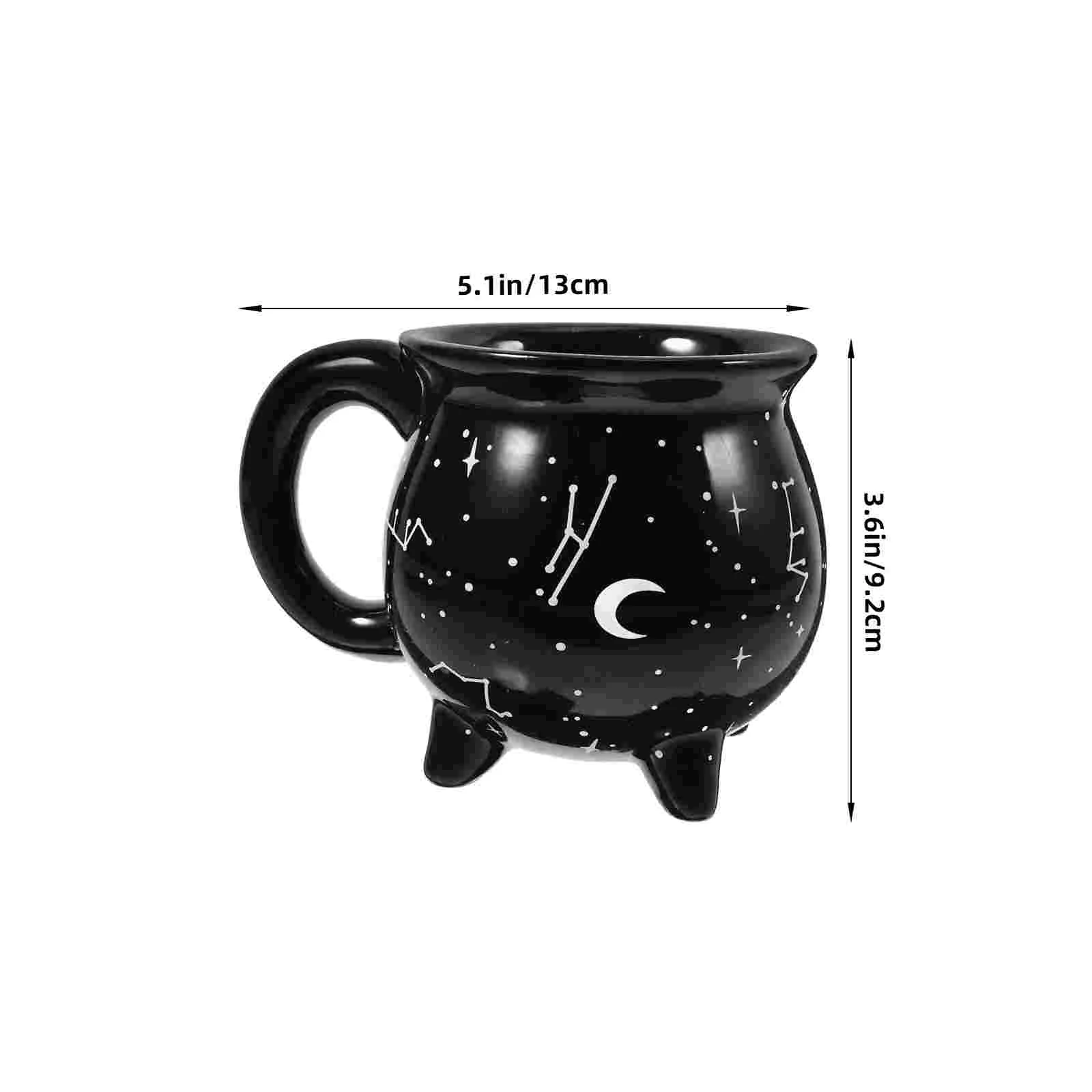 Witch Ceramic Mug Coffee Mugs Halloween Present Porcelain Cup Cauldron Drinking