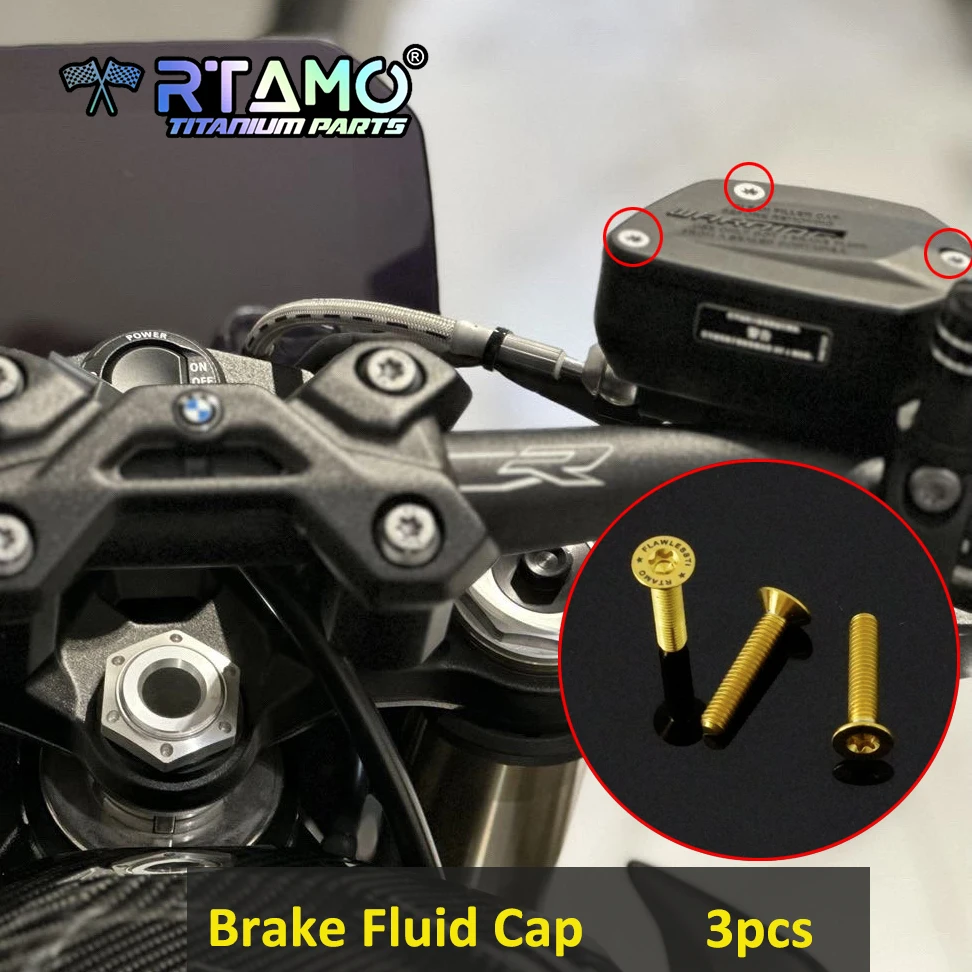 RTAMO Titanium Alloy Bolt Windshield Yoke Nut Brake Clutch Pump Bar End Bolt Fit for BMW S1000R Modification Screw