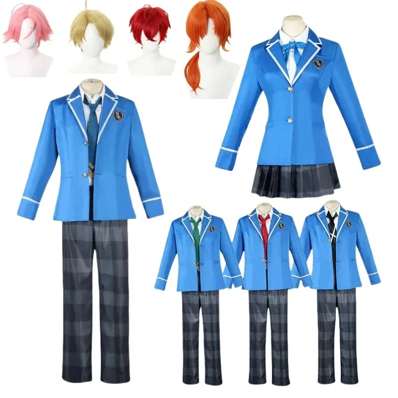 

game Ensemble Stars Cosplay Knights Tsukinaga Leo Trickstar Hokuto Hidaka Narukami Akehoshi Subaru School Uniforms JK DK suit