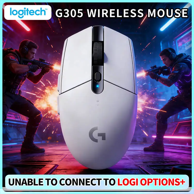 

Игровая мышь LIGHTSPEED Logitech G305 Wireless, 12000 DPI HERO, 6 программируемых кнопок, 250 часов автономной работы, 99 г, легкая, для ПК и Mac