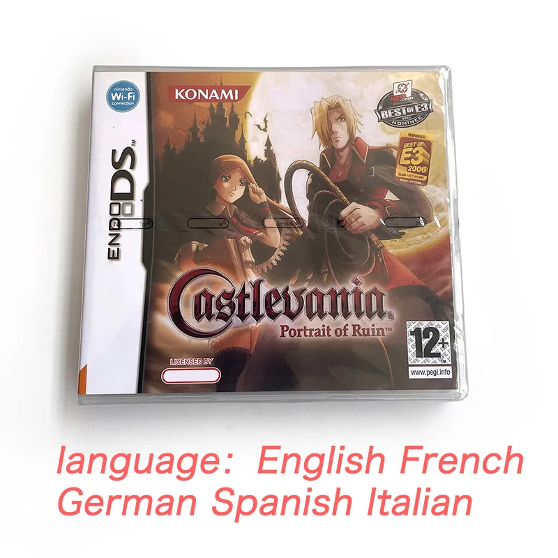 EUT Castlevania order of Ecclesia EUR Dawn of Sorrow FAH Portrait Of Ruin multilingual box with manual game cartridge for ds nds