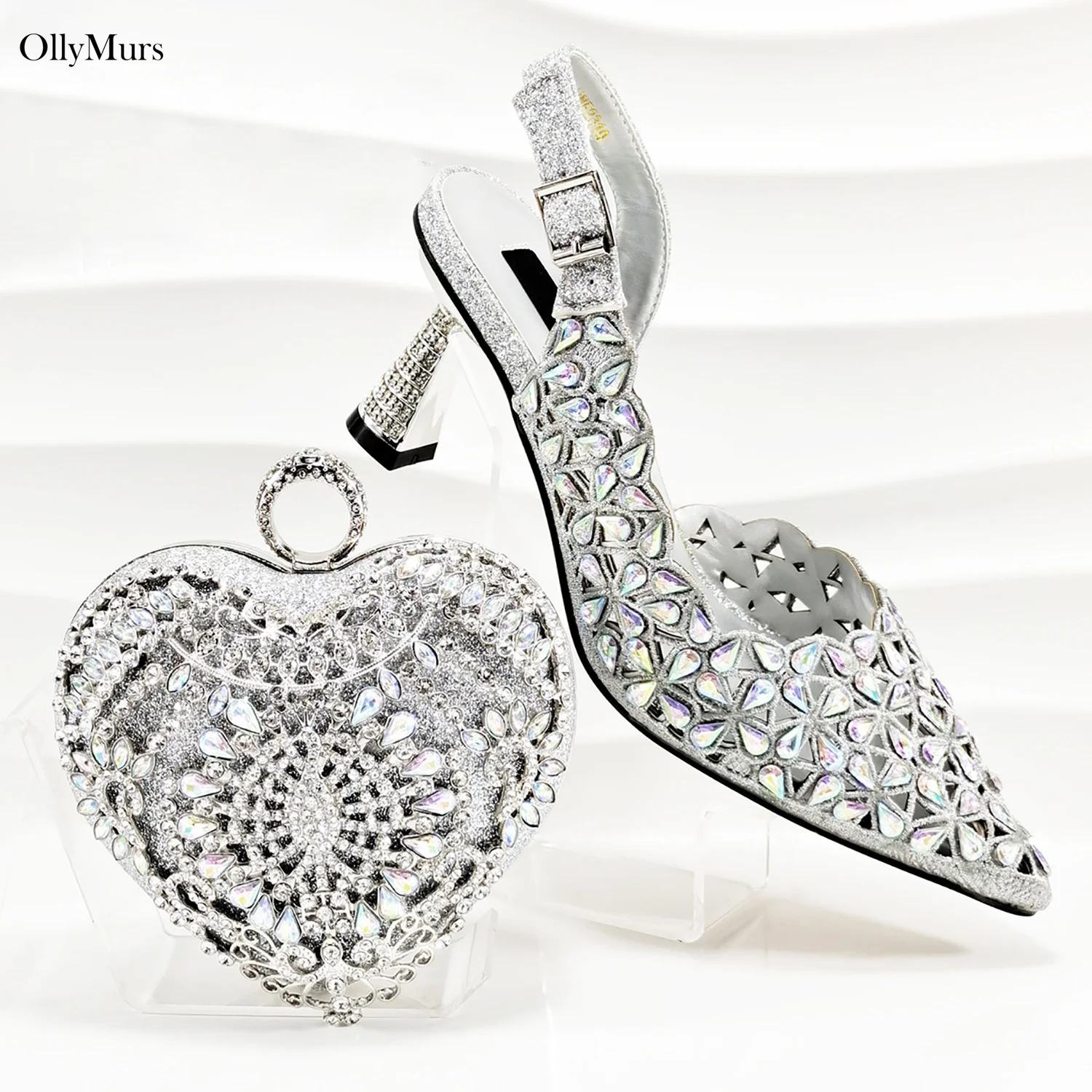 

Hot Sale African Woman Wedding Shoes And Bag Set Latest Pretty Pumps Shoes And Bag To Match Set For Celebration Party