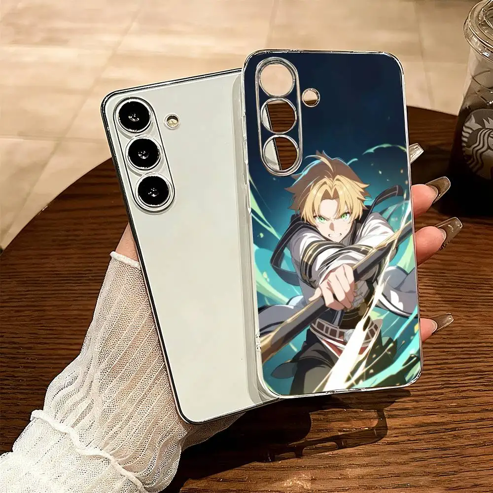 

Comic Mushoku Tensei Greyrat Phone Case Transparent Silicone Soft For SamsungA10,12,20,21S,30,31,40,50,51,52,70,71