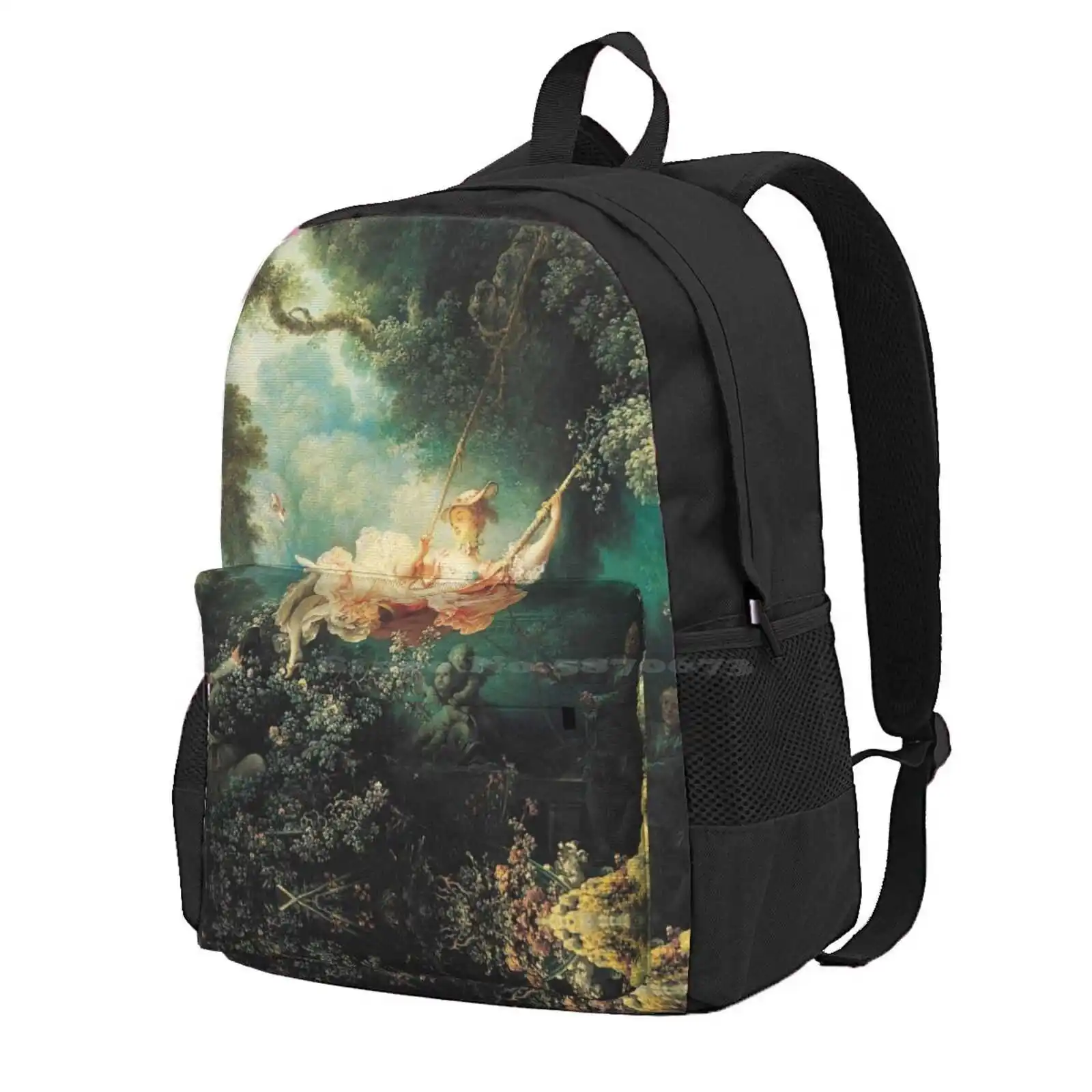 Hd. The Swing, By Jean Honoré Fragonard High Definition Hot Sale Schoolbag Backpack Fashion Bags Jean Honoré Fragonard Hedonism