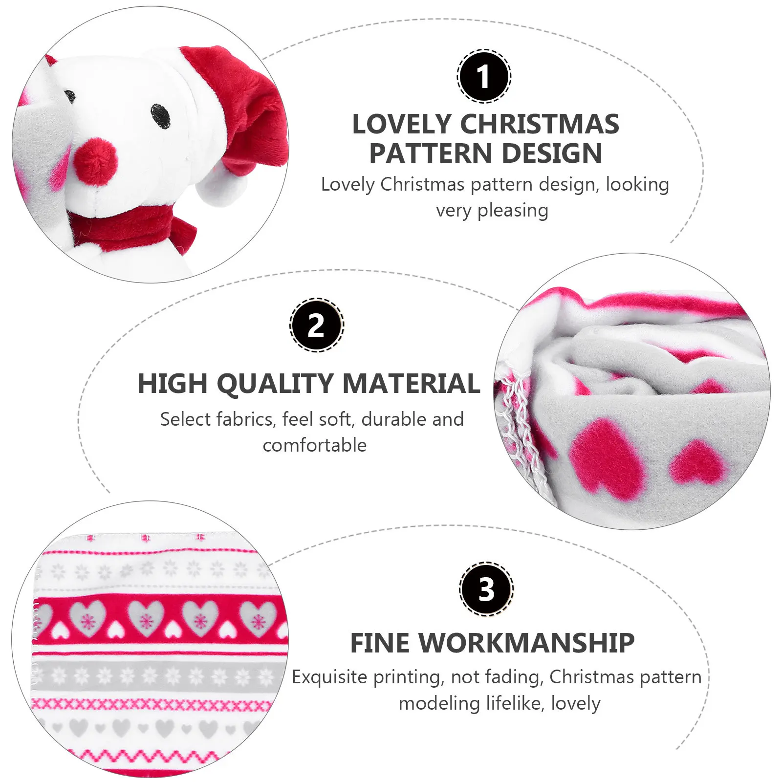 بطانية تهدئة للرضع، تصميم كرتوني ناعم لعيد الميلاد للأطفال والبنات، سجادة مزخرفة خفيفة الوزن للاستخدام المنزلي والترفيه #6