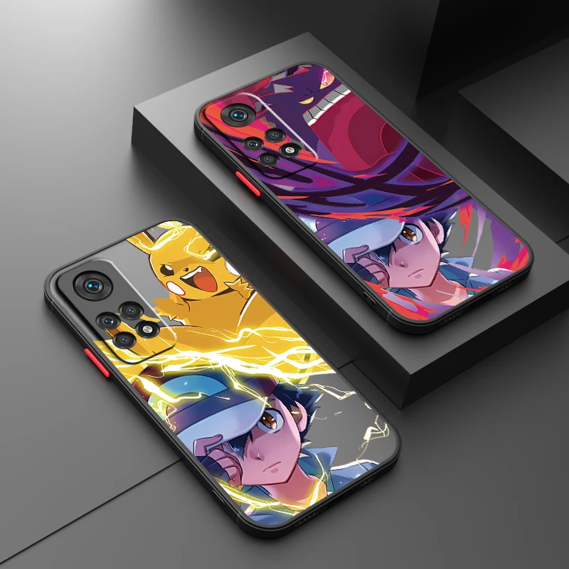 P-Pokemons G-Greninjas Cartoon Frosted Translucent For Redmi Note 13 12 12S 12T 11 11T 11E 10 10S 9 Pro Plus 5G Soft Phone Case