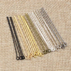 200pcs/bag 16 20 25 30 35 40 45 50mm Eye Head Pins Classic 7 colors Plated Eye Pins For Jewelry Findings Making DIY Supplies