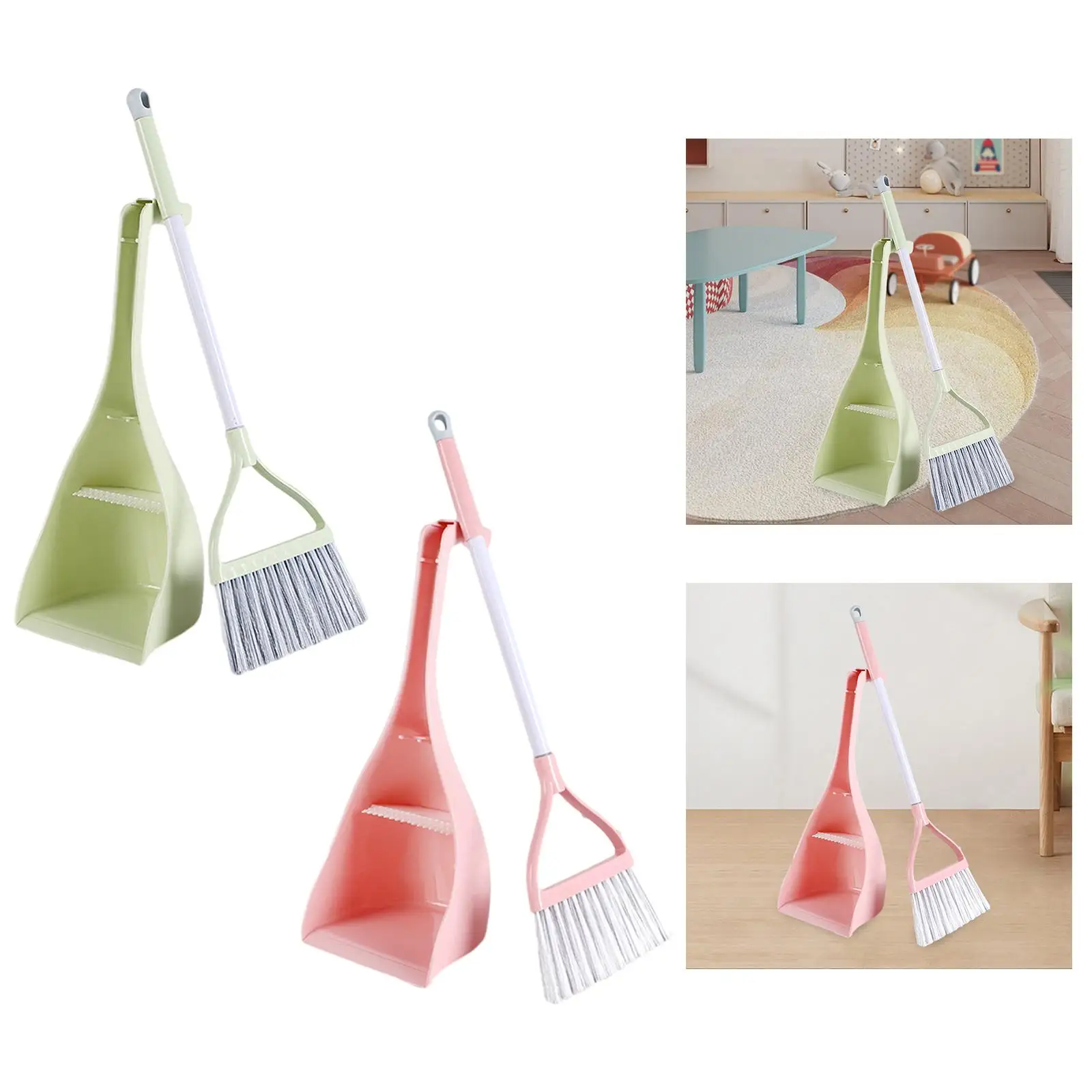 Small Broom and Dustpan Set Little Housekeeping Helper Set Holiday Gifts Educational Kids Broom Set for Ages 3-6 Kindergarten