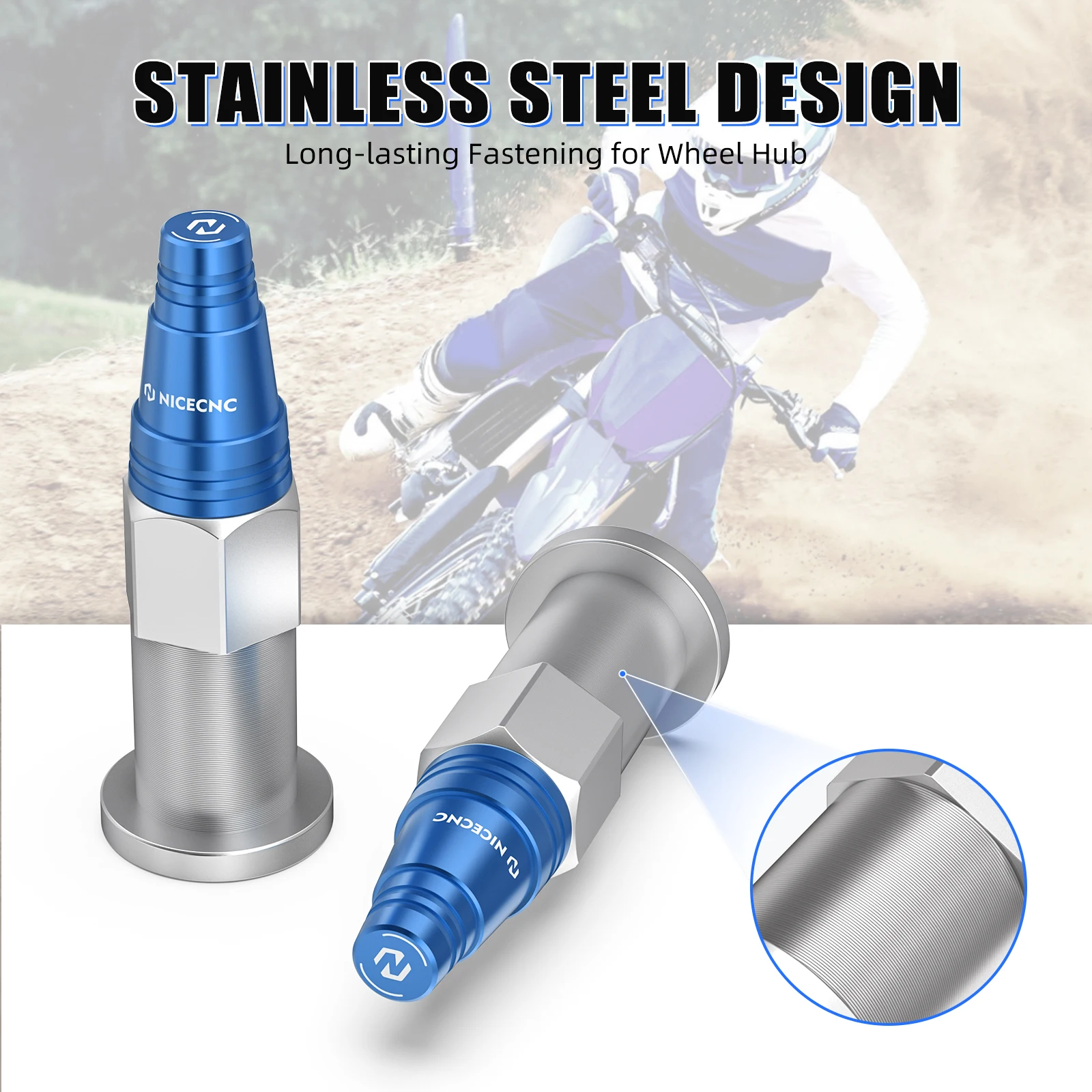 ATV 16 قطعة صواميل عجلة ألومنيوم مصقولة مصقولة لياماها رابتور 700 YFZ450 YFZ450R أشيب 700 بانشي 350 Can-Am أوتلاندر #6