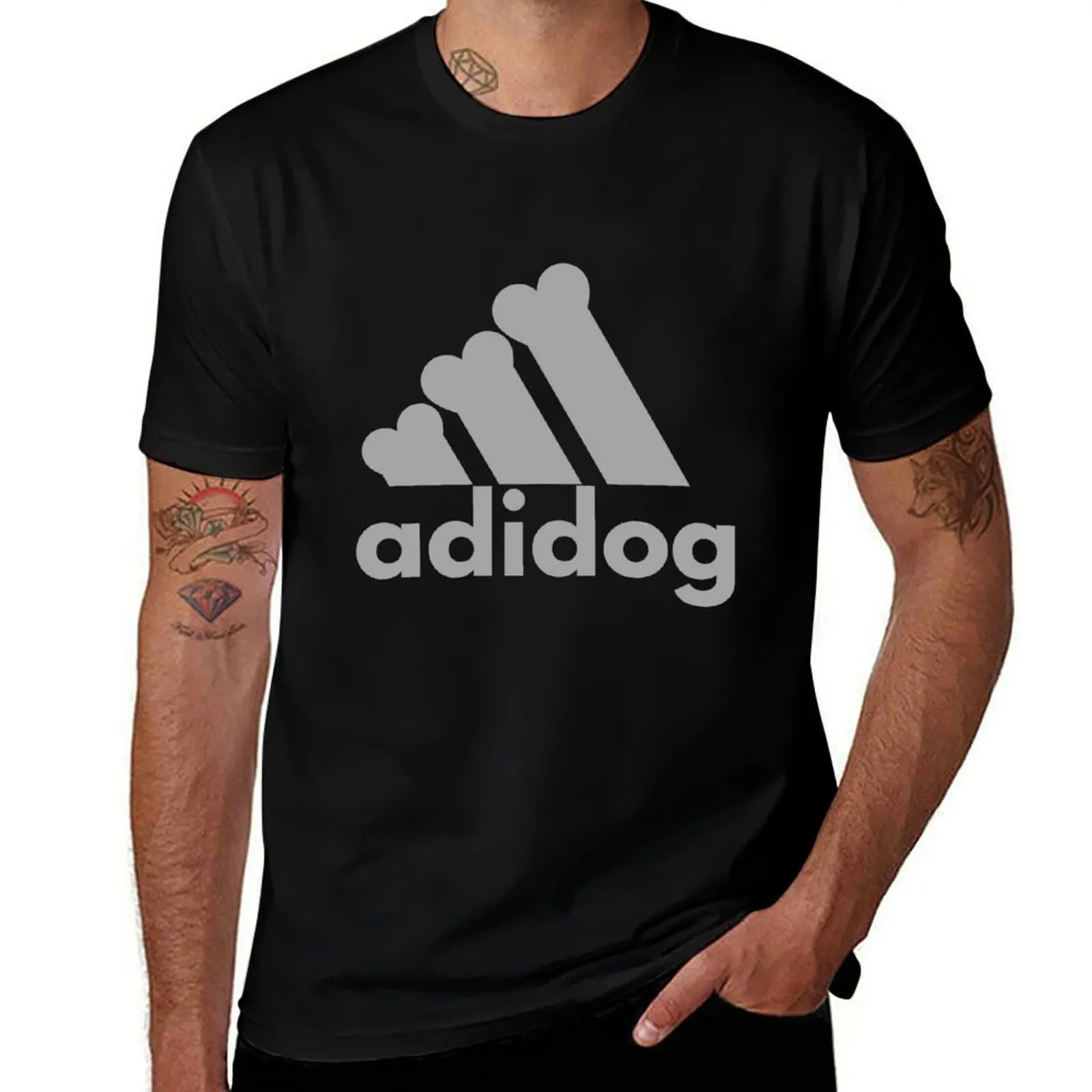 

adidog T-Shirt man t shirt summer t shirts for man cotton funny T-Shirt
