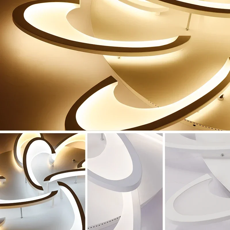 

Modern Acrylic Design Ceiling Lights Bedroom Living Room 90~260V White Ceiling Lamp LED Home Lighting Light Fixtures Plafonnier