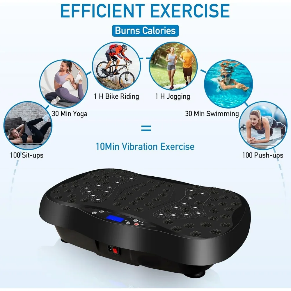 Vibration Plate Exercise Machine with Remote Control，Vibration Platform，Whole Body Workout Machine，Fitness Machine，Foots Massage