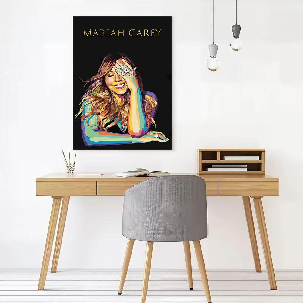 Mariah Carey Pop Art Portrait Printed Canvas Poster Personalized High Quality Wall Art Paintings for Decor Room Gamer Decoration