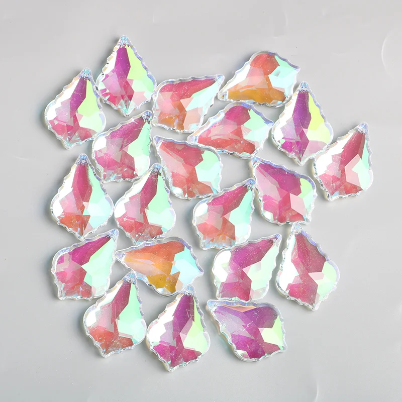 50mm AB Color Crystal Suncatcher Prism Hanging Chandelier Parts Rainbow Crystals Pendants Garland Home Wedding Decoration