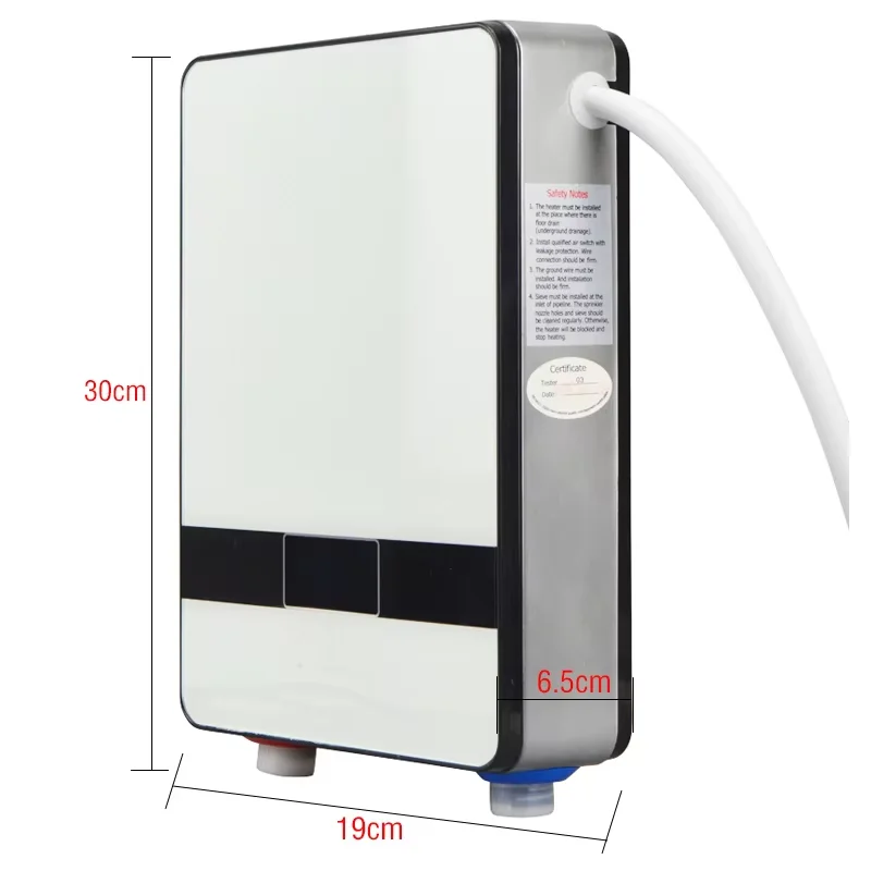 2024 Instant Electric Water Heater 6500W 220V Thermostat Flow Heater Bathroom Heating Instant kitchen Hot Shower Water