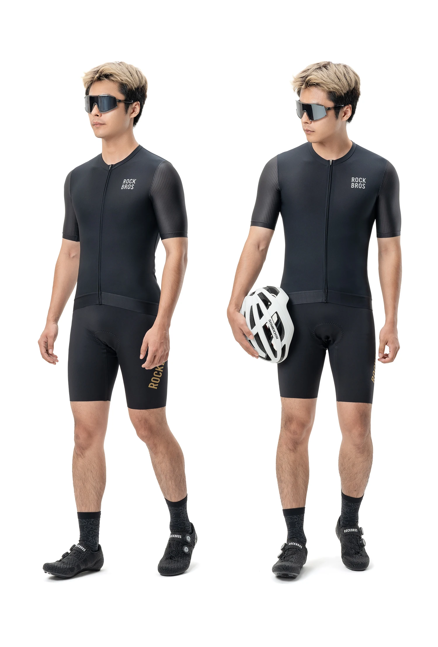 ROCKBROS Radtrikot, Sommer, kurzärmelig, atmungsaktiv, hochelastisch, schnelltrocknend, Sportbekleidung, Fahrradbekleidung, winddicht. – Detail 9