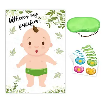 性別揭曉寶寶秘密團隊遊戲卡嬰兒派對生日派對奶嘴海報貼紙 8 最佳銷售 嬰兒派對遊戲 - №3