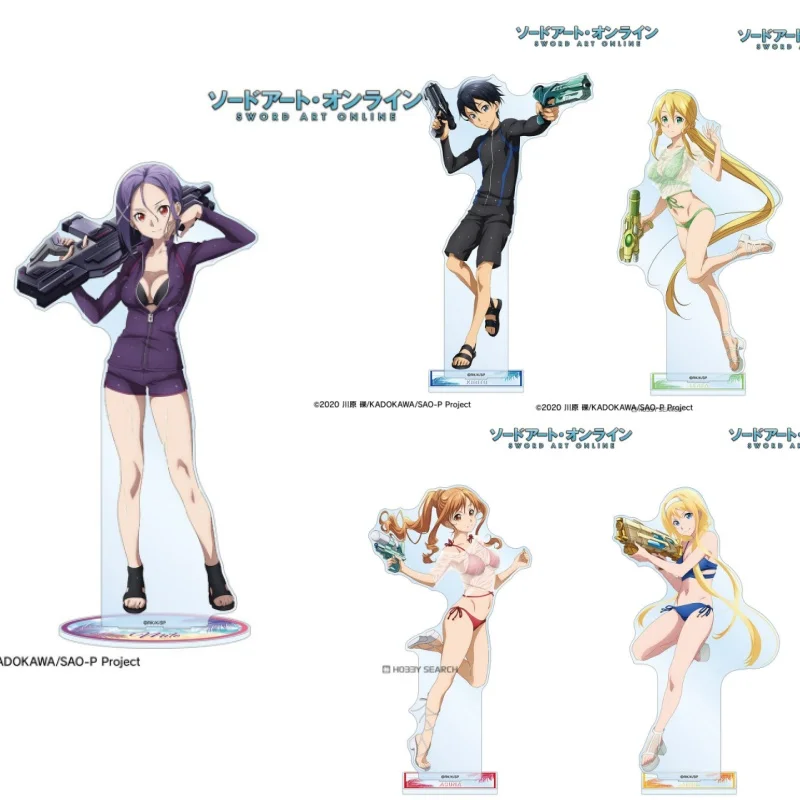 Hot Anime SAO Sword Art Online Cosplay soporte acrílico Yuuki Asuna Yui Kirigaya Suguha figura soporte adornos regalos 15cm