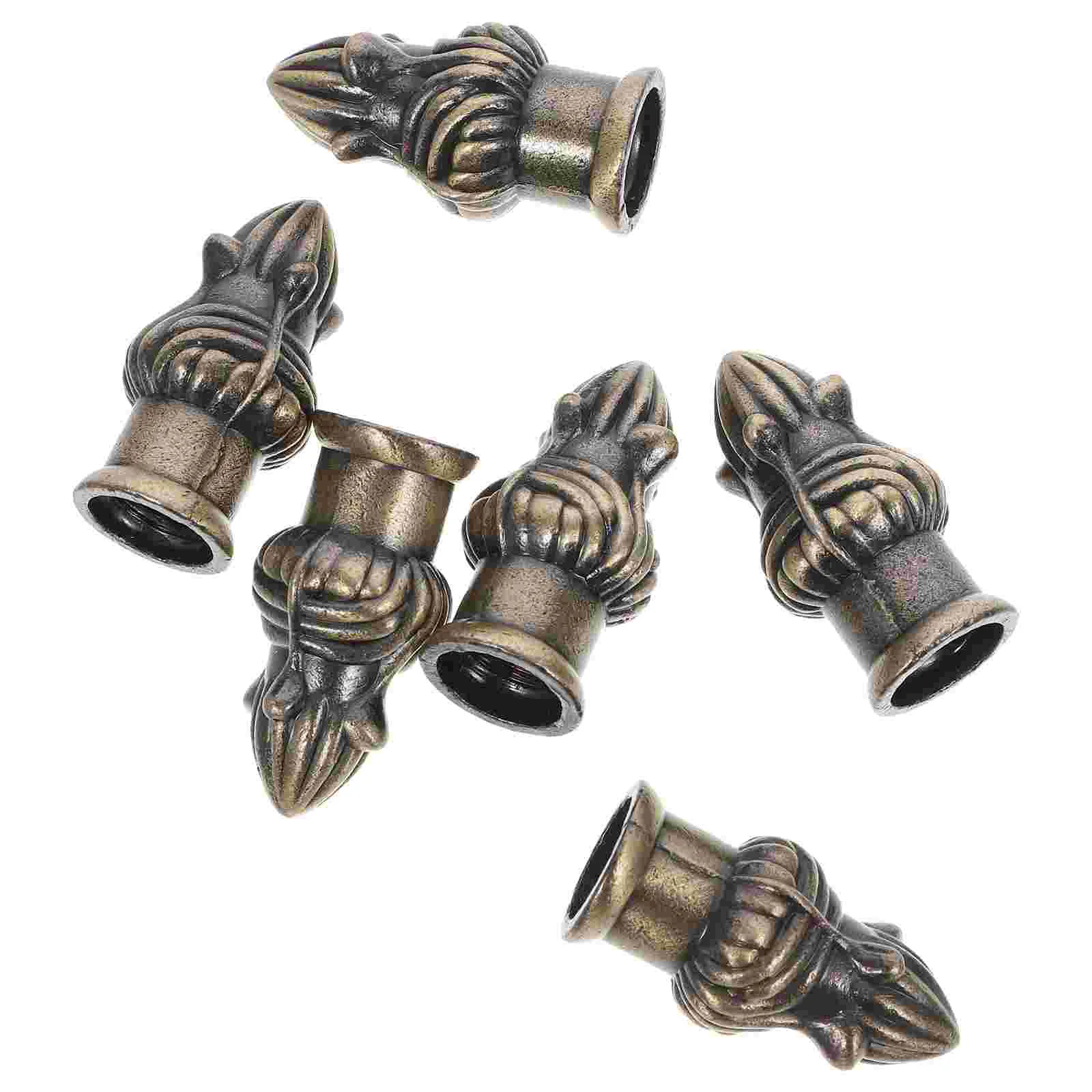 

6 Pcs Lamp Shades for Floor Lamps Lighting Nut Finial Knobs Crystal Retro Finials Caps Tall Miss