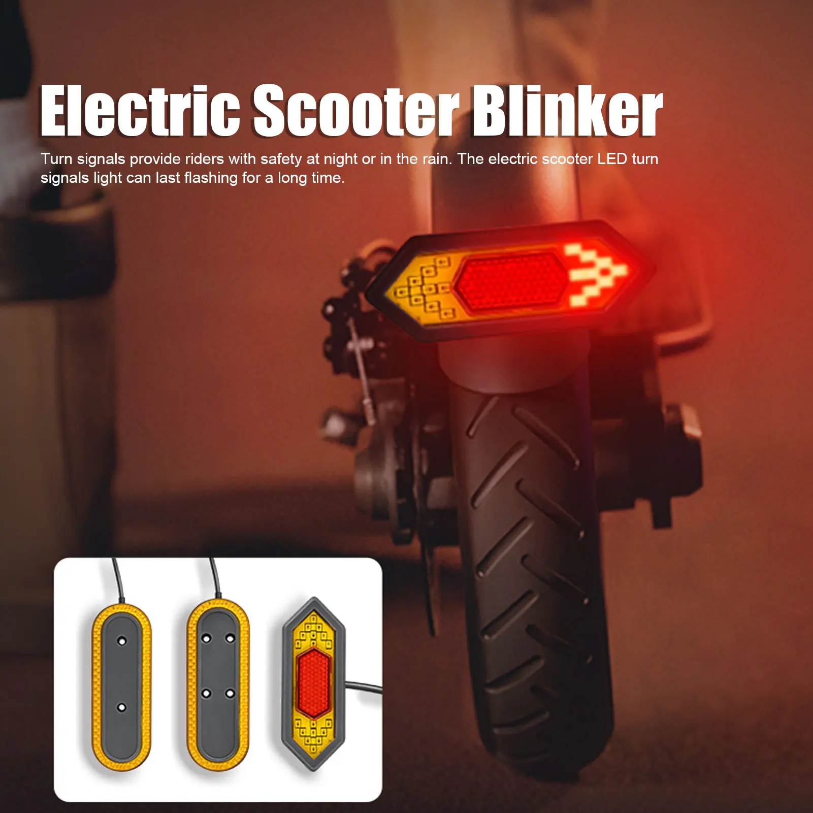 M365 Pro Pro2 LED Turn Signal, Electric Scooter Turn Signal, LED Blinker Tail Light, Compatible for Xiaomi M365 Pro Pro2