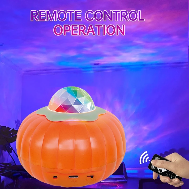 

Creative dynamic water wave atmosphere projection lamp Sky Sky Sky Water Pattern Lantern Festival Decoration Pumpkin Lantern Nig