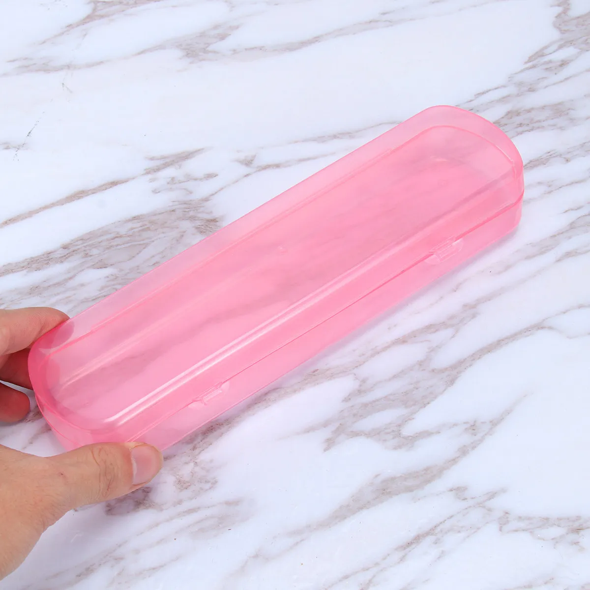 

Большой портативный футляр для зубной щетки из полипропилена с отсеком для зубной пасты для деловых поездок, кемпинга, гигиеничный и удобный.