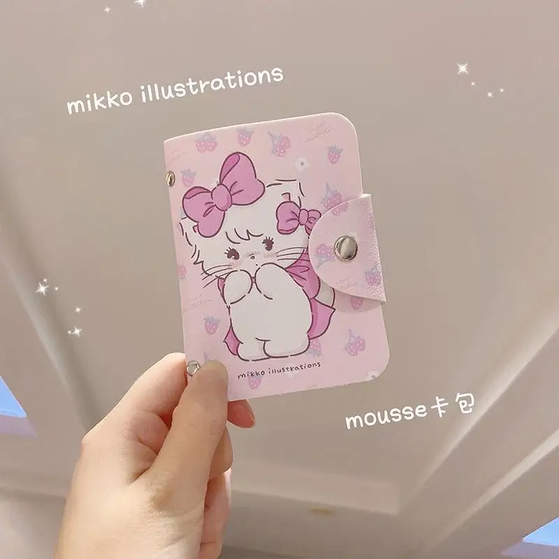 New Kawaii Mikko Card Bag Compact High-Capacity Multi Slot Card Pack Cartoon Cute Ins Birthday Gifts Girlfriend Gifts For Girls